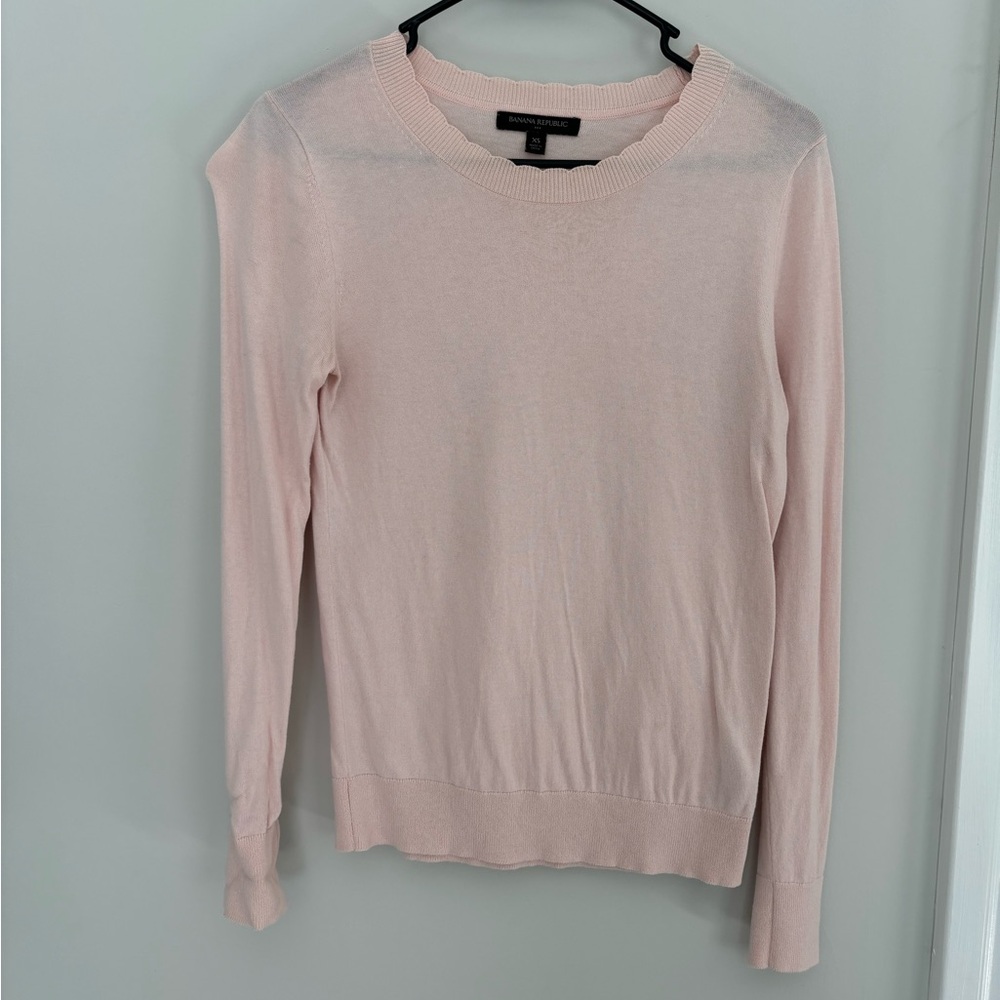 Light pink banana republic sweater.